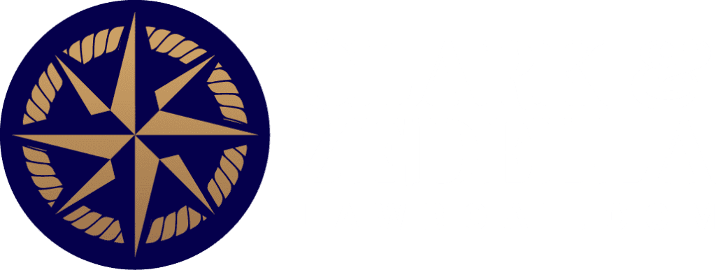 Logo design featuring stylized initials 'CZ' in blue and white, representing maritime law branding for Clark Zedella.