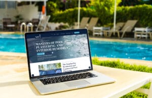pool plastering Jacksonville FL - Smooth pool plastering work in Jacksonville FL, showcasing a pristine, light blue pool surf