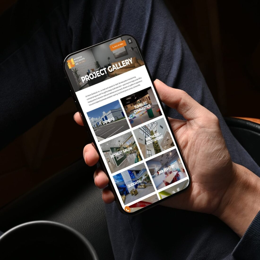 interior buildouts web design - A modern interior buildout featuring sleek web design elements, showcasing a spacious room wi