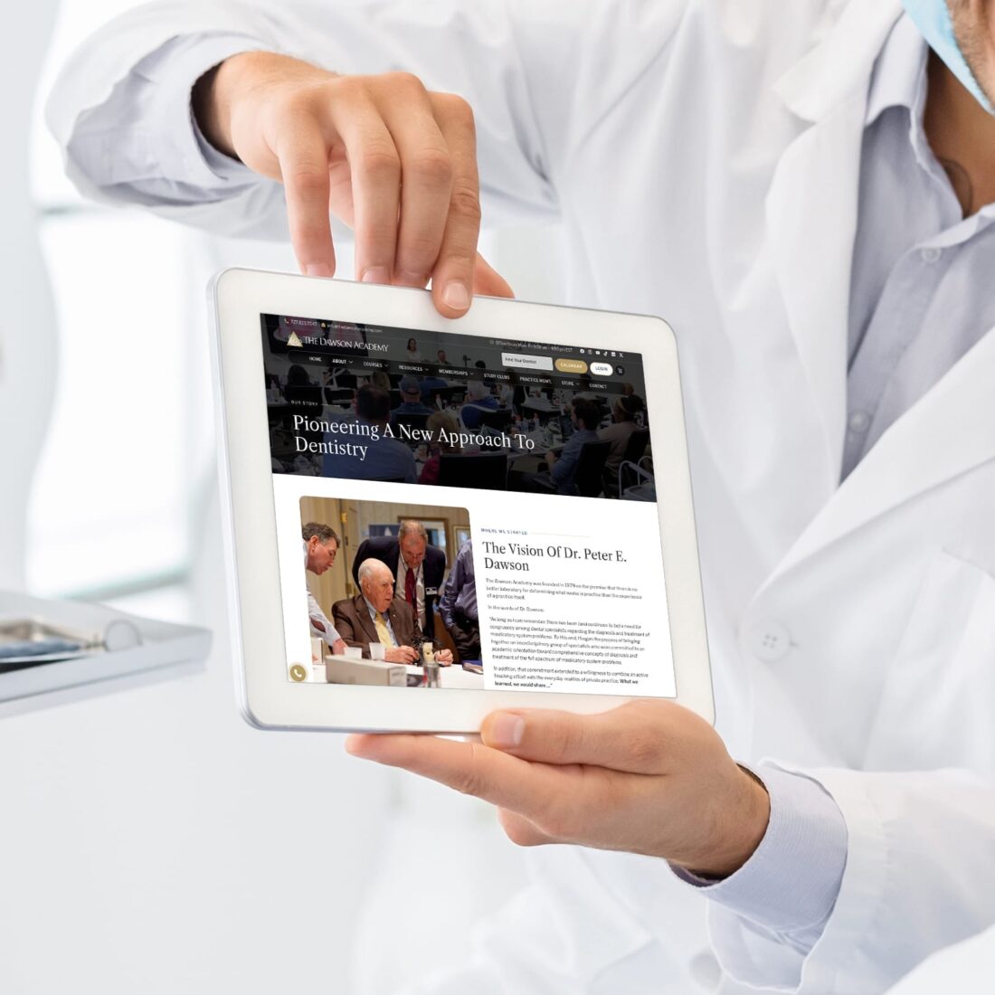 Modern dental education website design featuring a clean layout with interactive elements and user-friendly navigation.