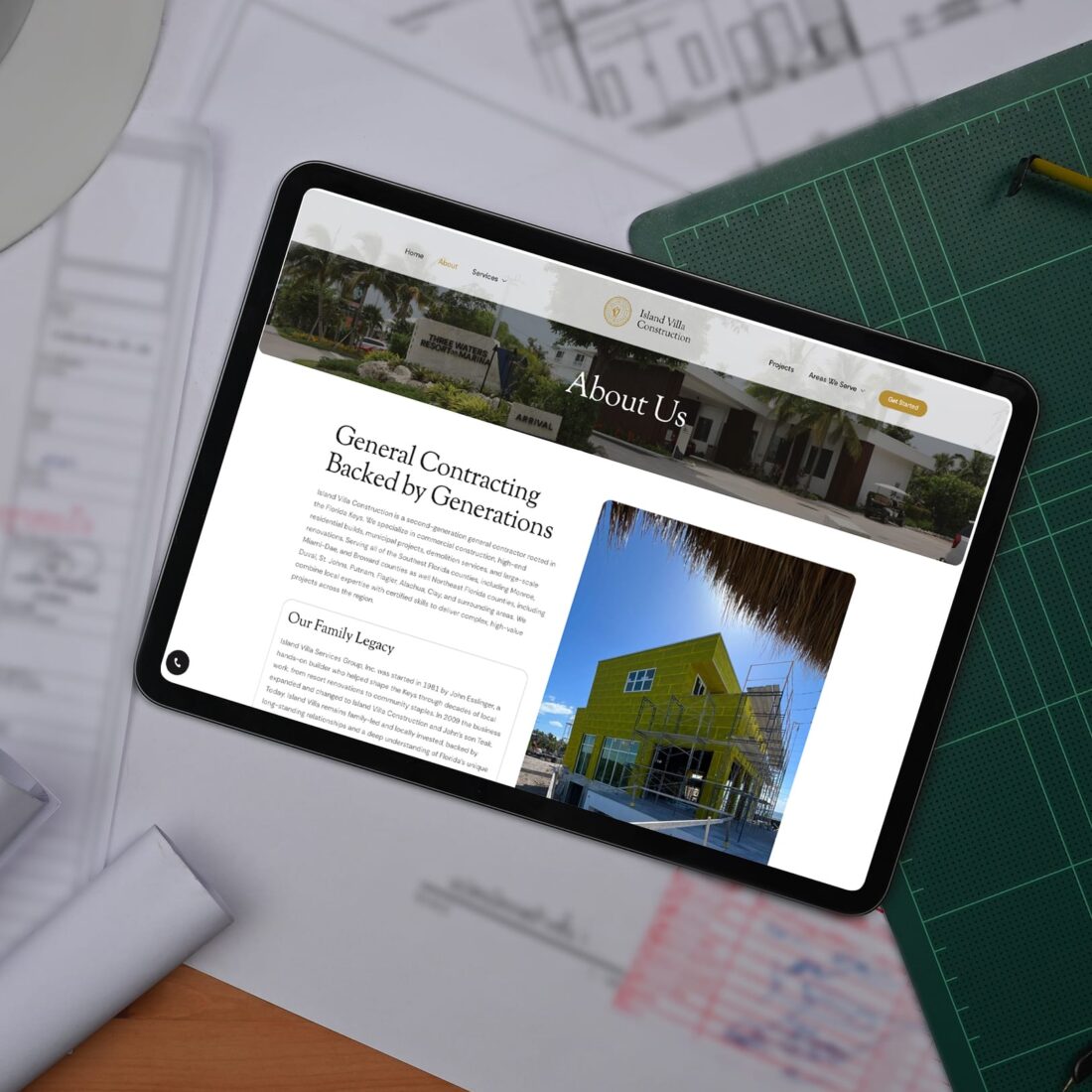 general contractor website design Florida Keys - Abstract digital artwork featuring vibrant colors and geometric shapes, rela