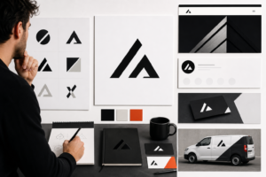 News 17 Minimalist logo concepts tested across typography, color, and real-world brand applications